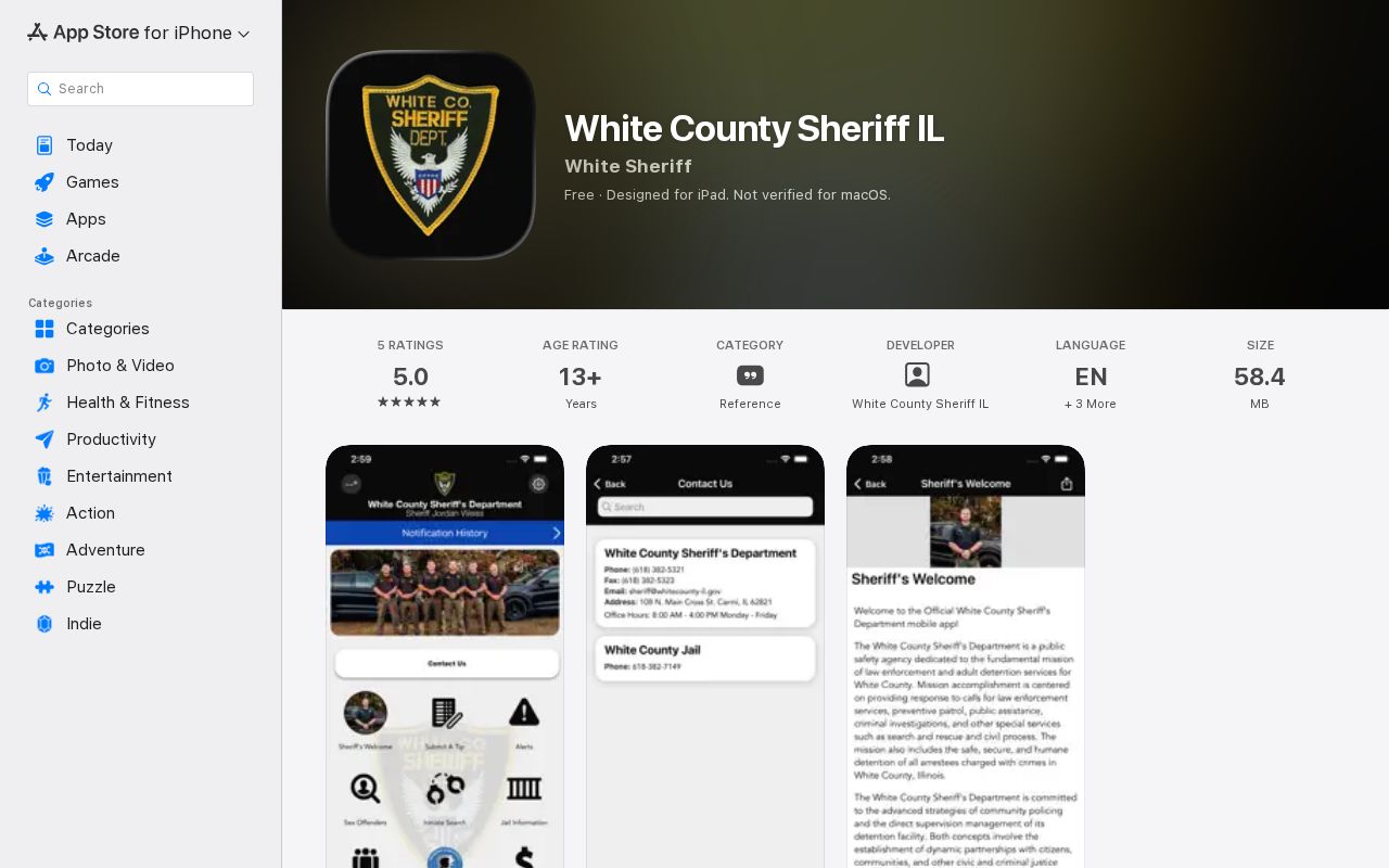 White County Sheriff app checked for recent release records