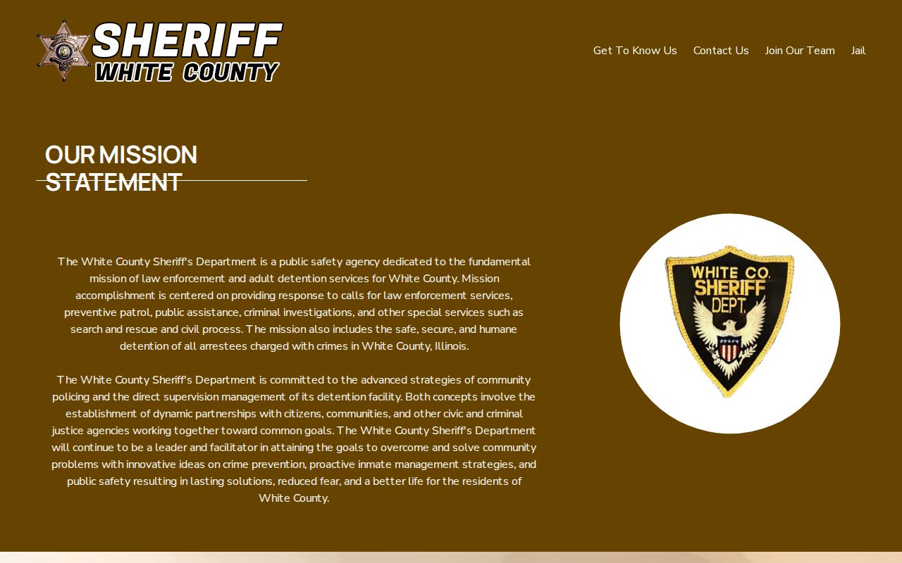 White County Jail release information on the official Sheriff homepage